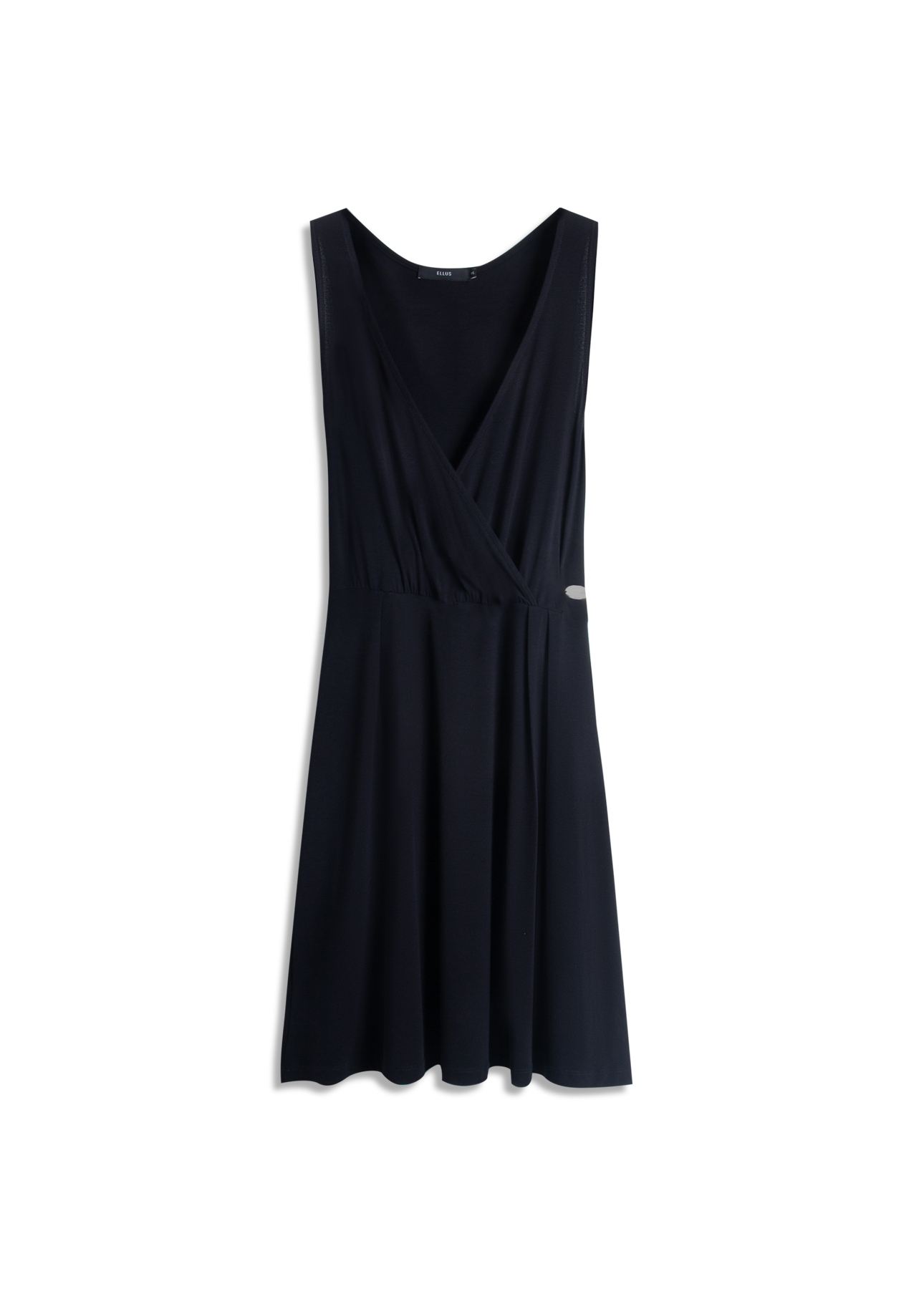 Vestido Ellus Viscolycra Transpasse Knee Preto