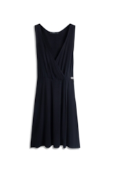 Vestido Ellus Viscolycra Transpasse Knee Preto