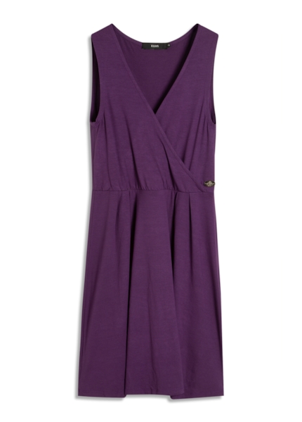 Vestido Ellus Viscolycra Transpasse Knee Roxo