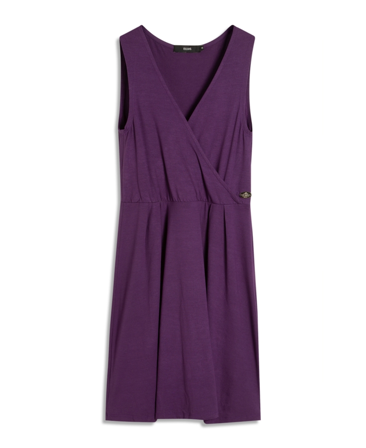 Vestido Ellus Viscolycra Transpasse Knee Roxo