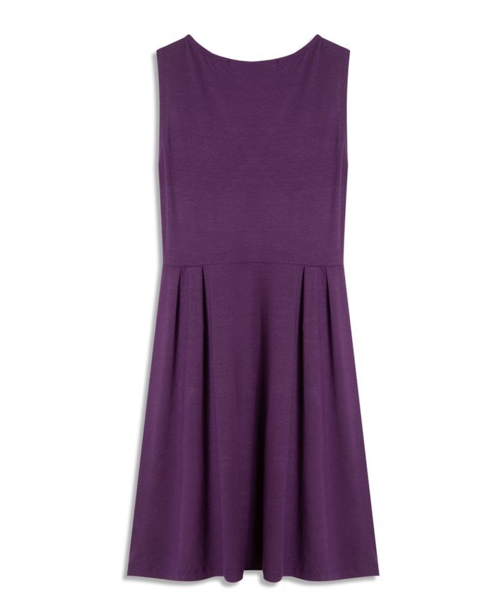 Vestido Ellus Viscolycra Transpasse Knee Roxo