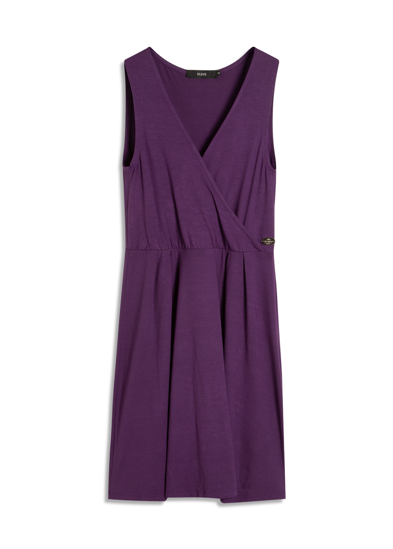 Vestido Ellus Viscolycra Transpasse Knee Roxo