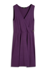 Vestido Ellus Viscolycra Transpasse Knee Roxo