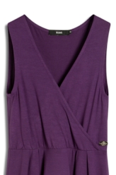 Vestido Ellus Viscolycra Transpasse Knee Roxo