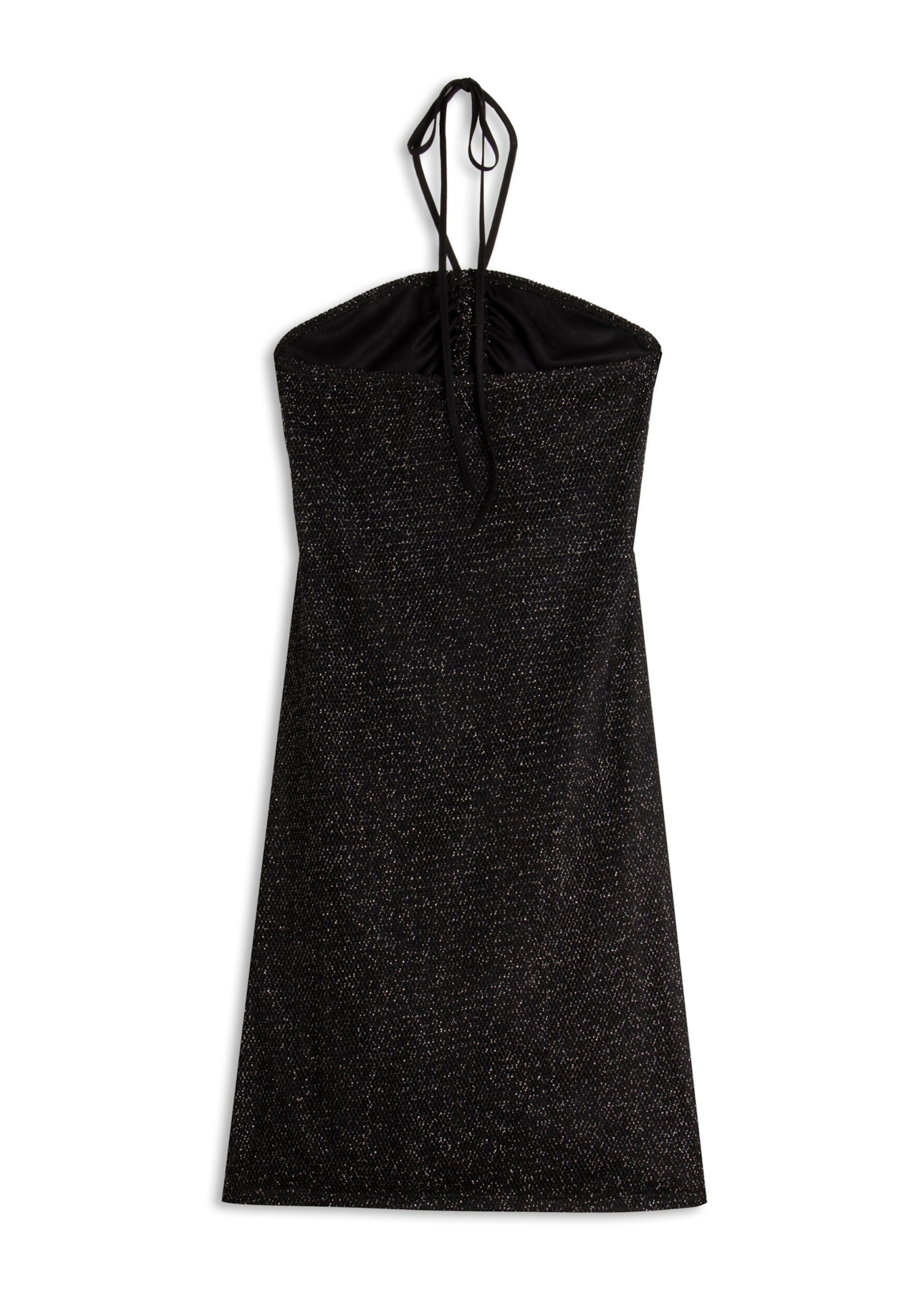 Vestido Fancy Net Lux Draped Preto