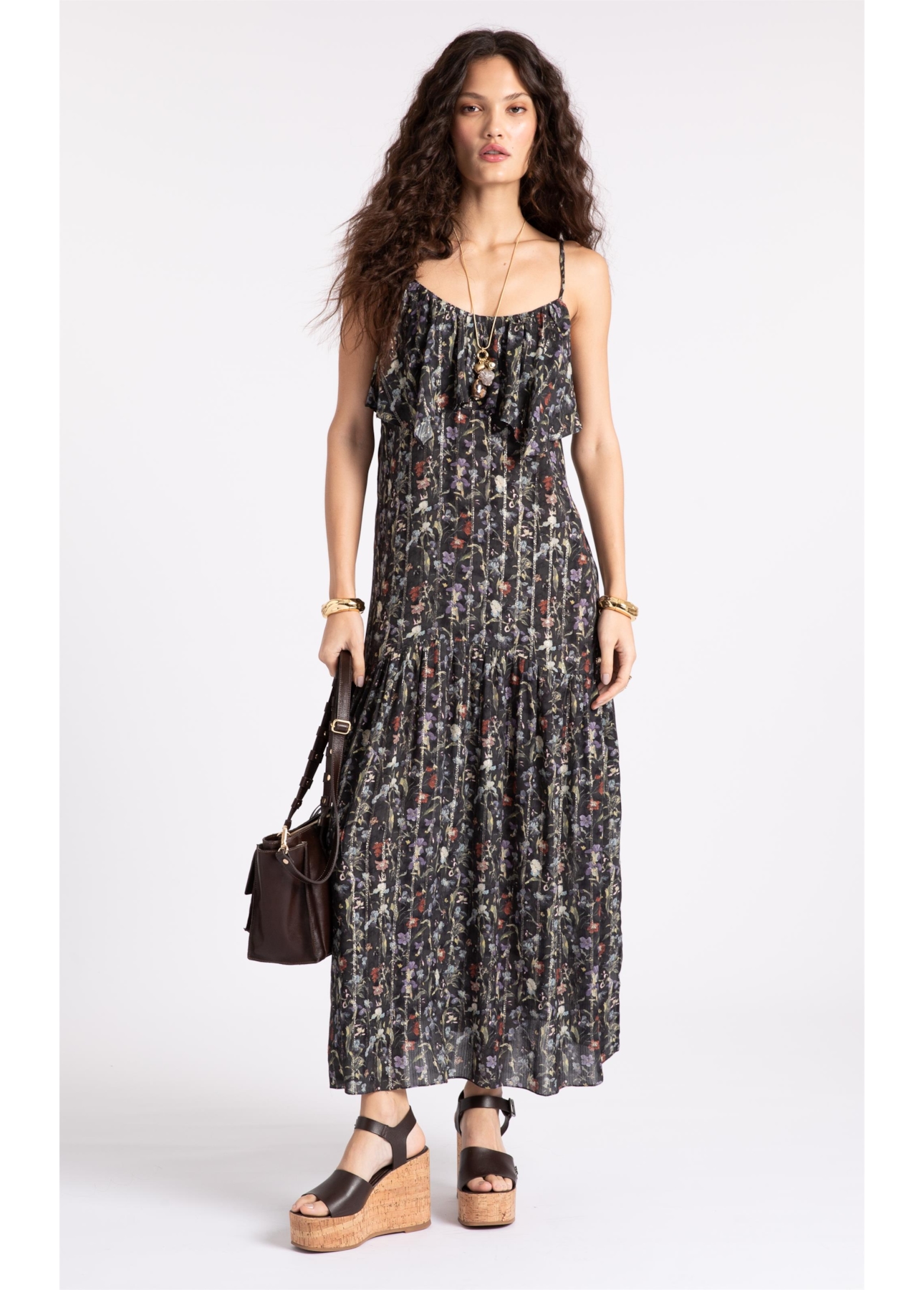 Vestido Floral Rolly Preto