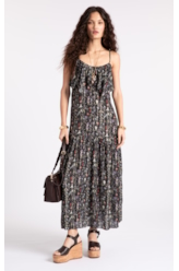 Vestido Floral Rolly Preto