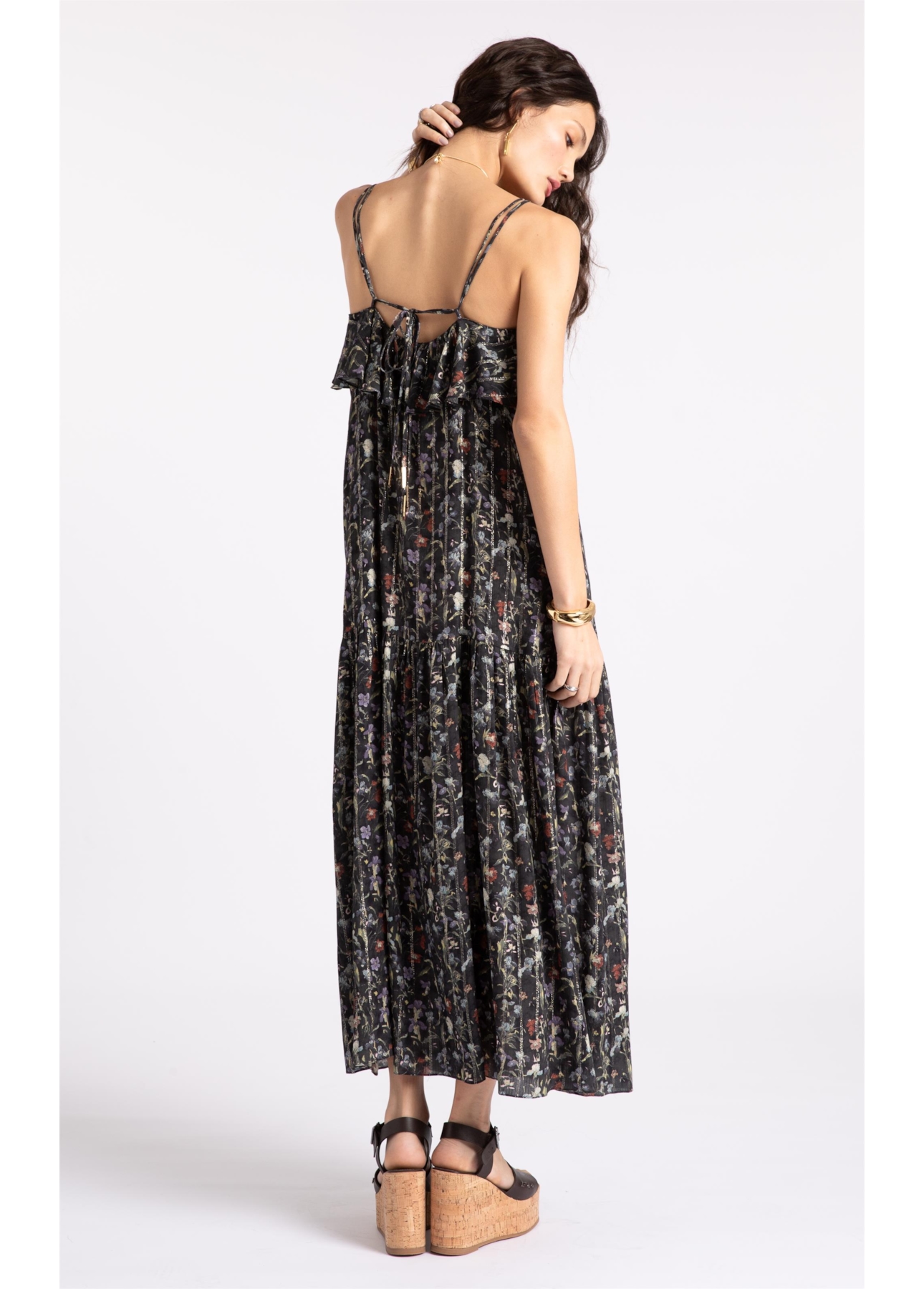 Vestido Floral Rolly Preto