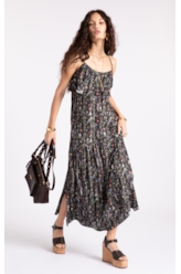 Vestido Floral Rolly Preto