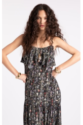 Vestido Floral Rolly Preto