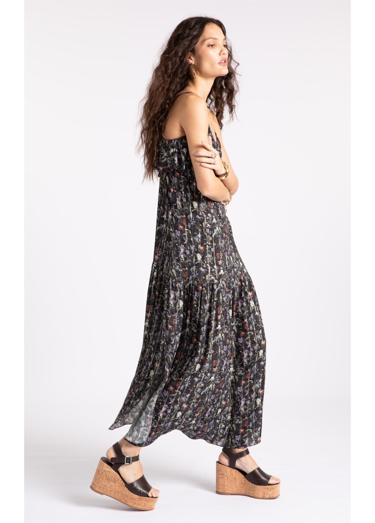 Vestido Floral Rolly Preto