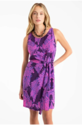 Vestido Floral Sleeveless Royal