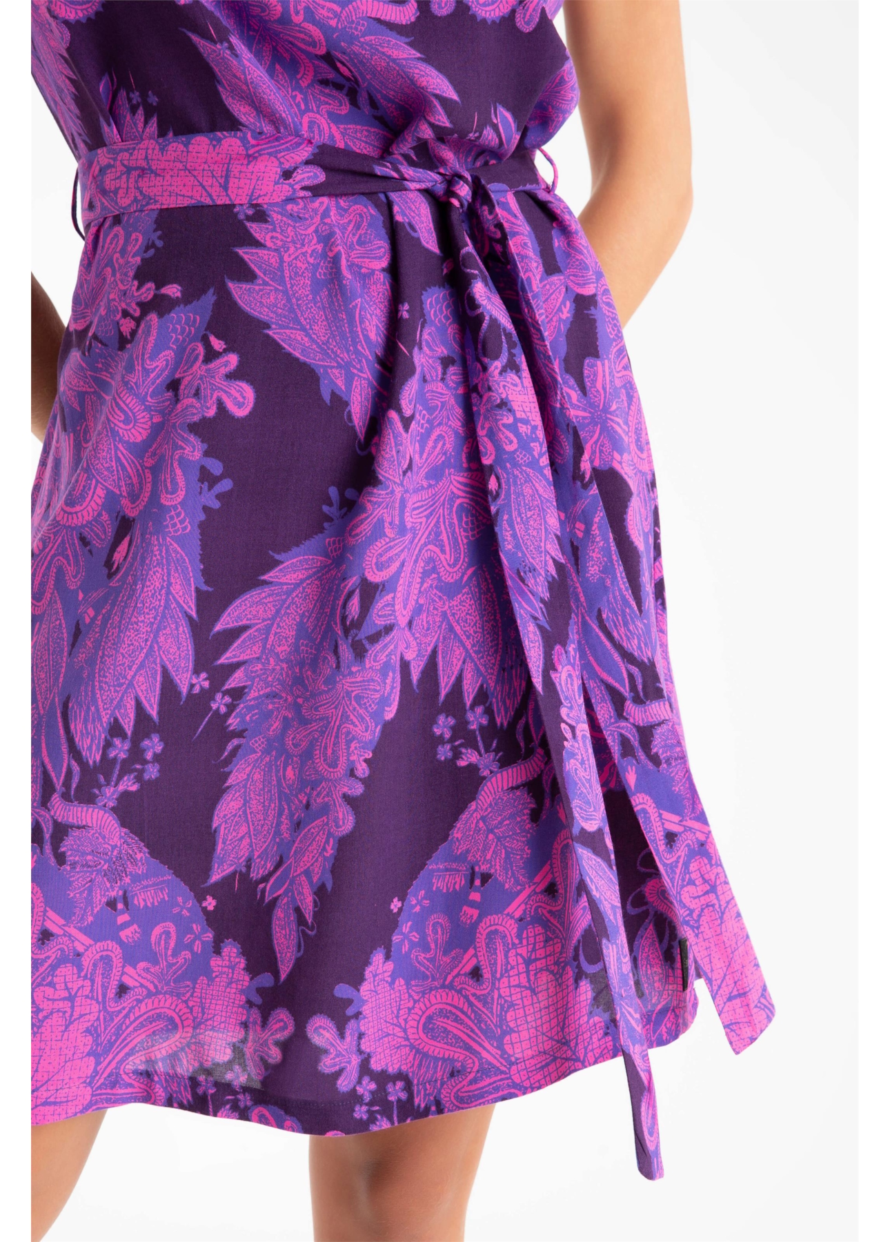 Vestido Floral Sleeveless Royal