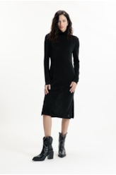Vestido Flow Turtleneck Preto