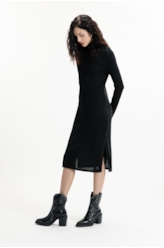 Vestido Flow Turtleneck Preto