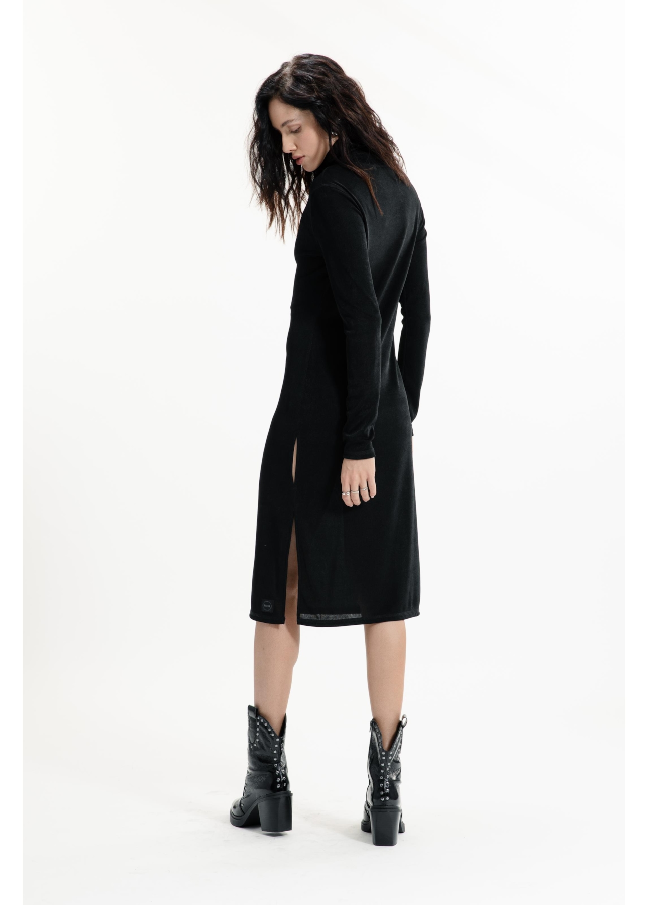 Vestido Flow Turtleneck Preto