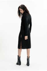 Vestido Flow Turtleneck Preto