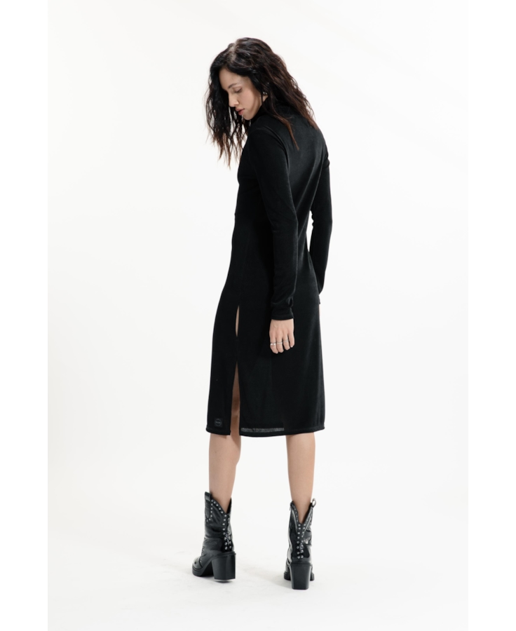 Vestido Flow Turtleneck Preto