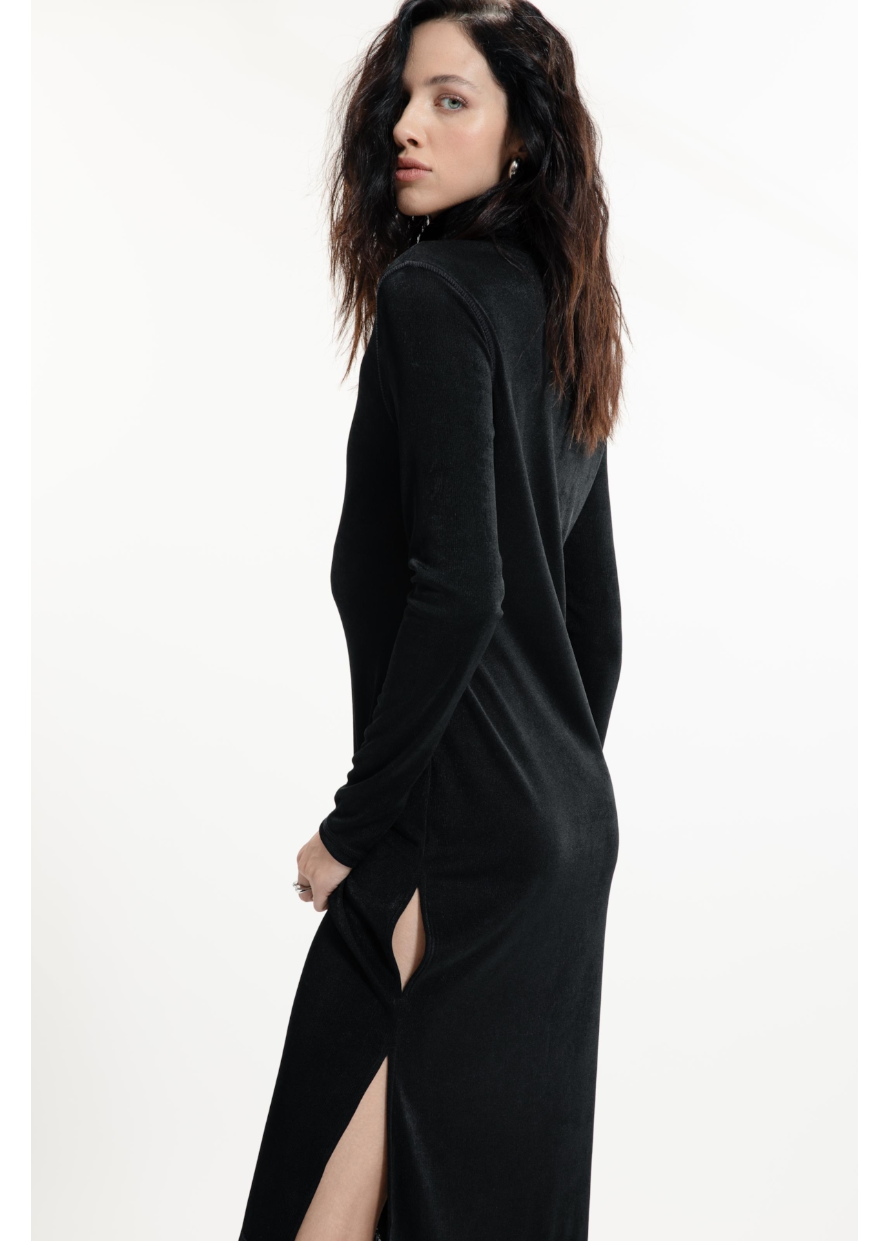 Vestido Flow Turtleneck Preto