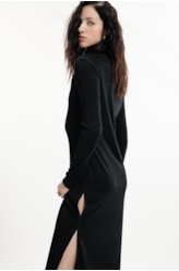 Vestido Flow Turtleneck Preto