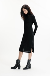 Vestido Flow Turtleneck Preto