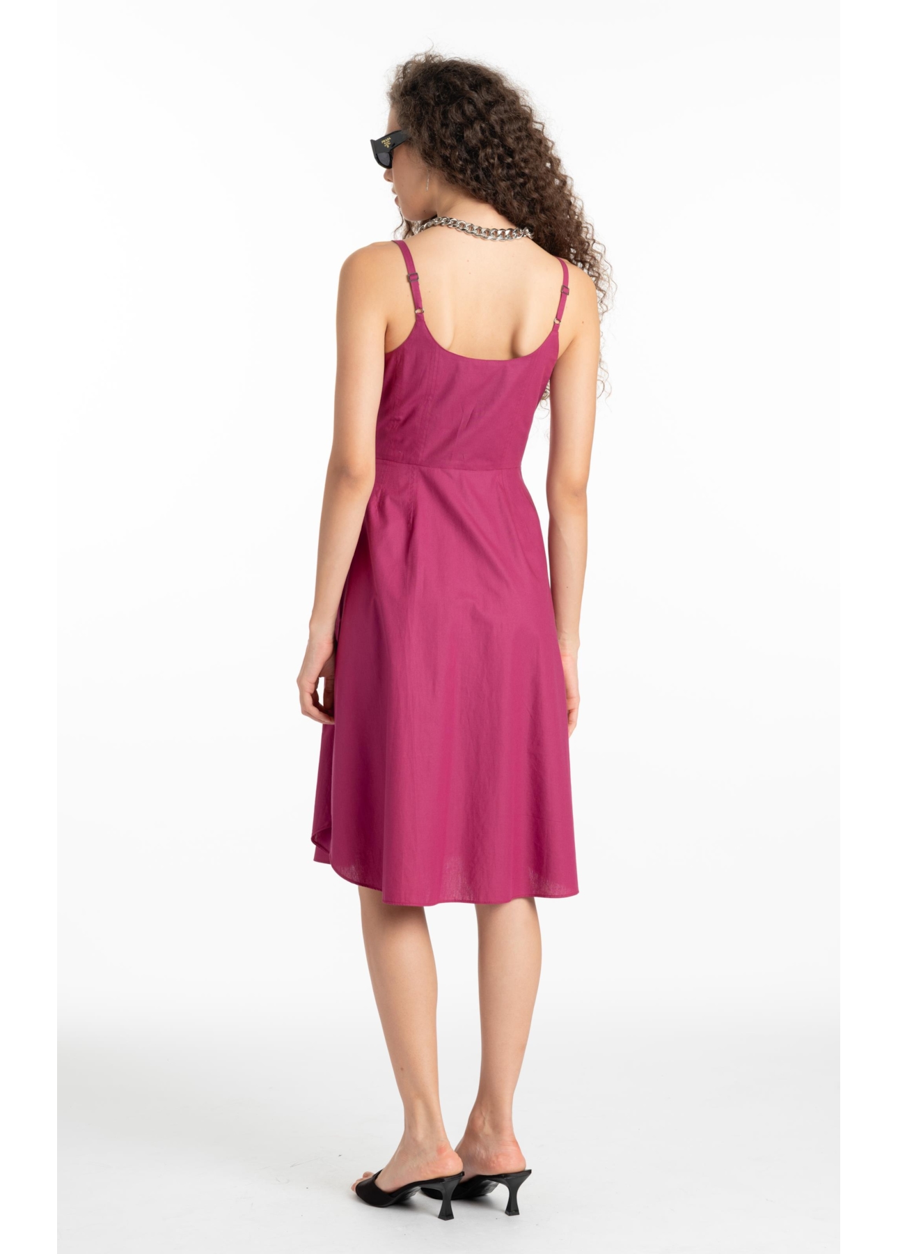 Vestido Galles Pleated Pitaya