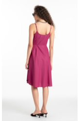 Vestido Galles Pleated Pitaya