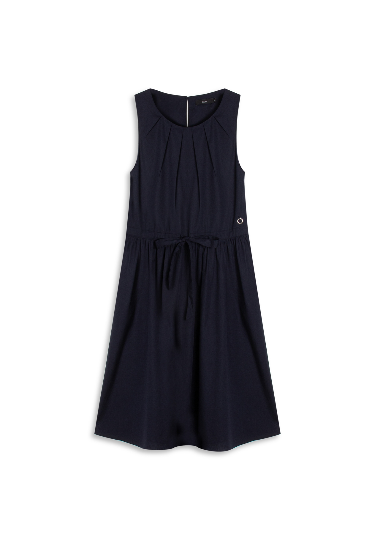 Vestido Galles Pleats Midi Dark Navy