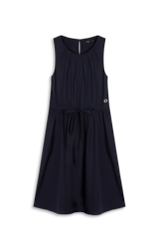 Vestido Galles Pleats Midi Dark Navy