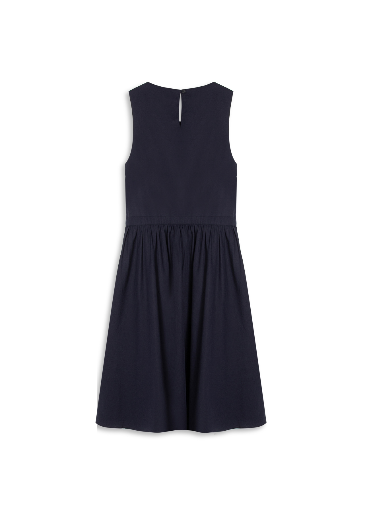Vestido Galles Pleats Midi Dark Navy