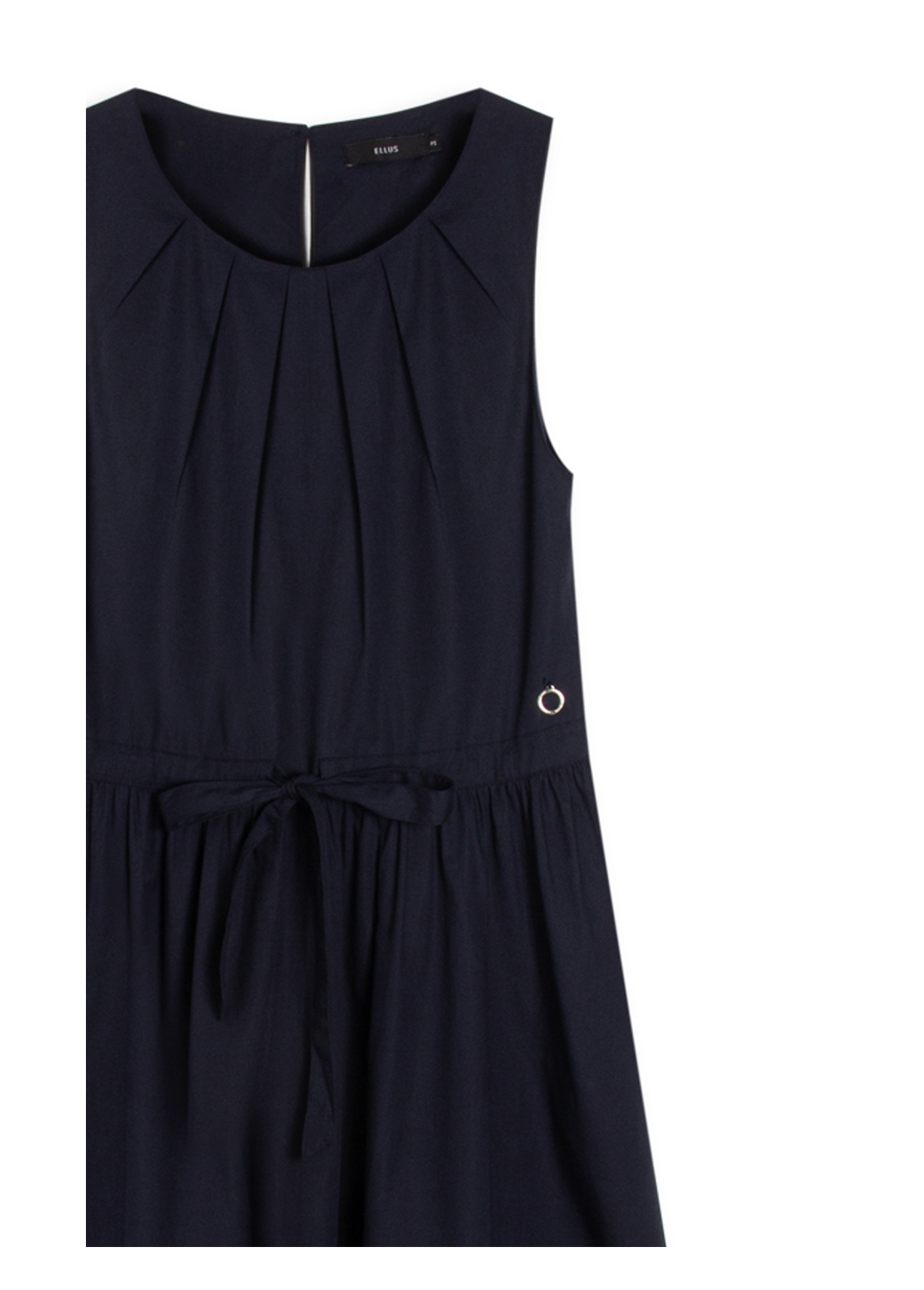 Vestido Galles Pleats Midi Dark Navy