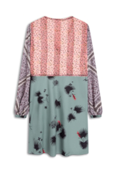 Vestido Geometric Flowers Overlap Estampado