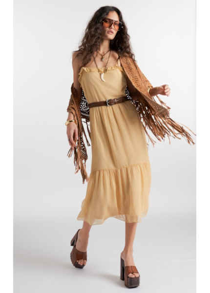 Vestido Georgette Amarelo