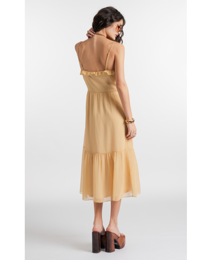 Vestido Georgette Amarelo