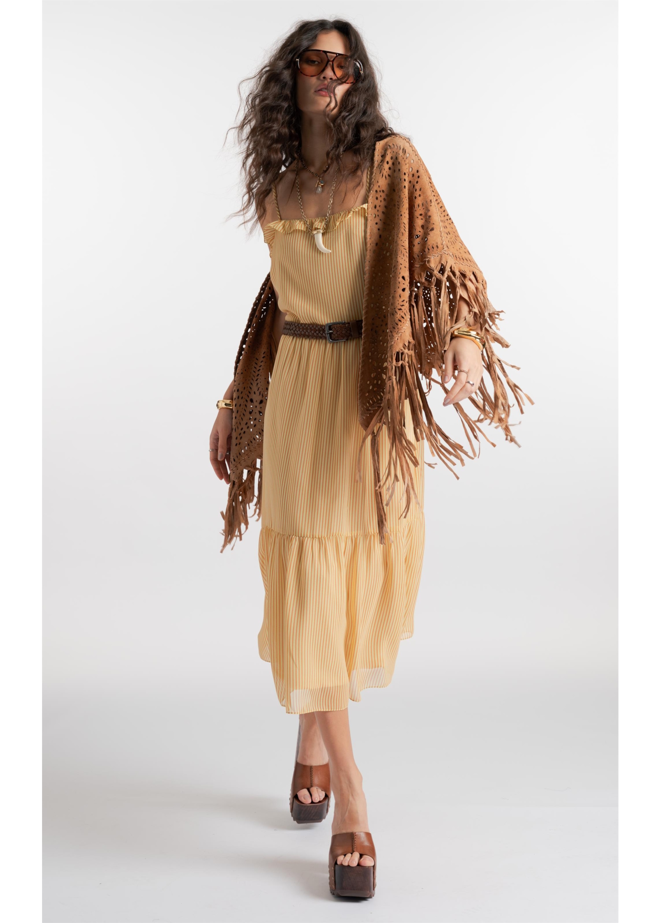 Vestido Georgette Amarelo