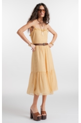 Vestido Georgette Amarelo