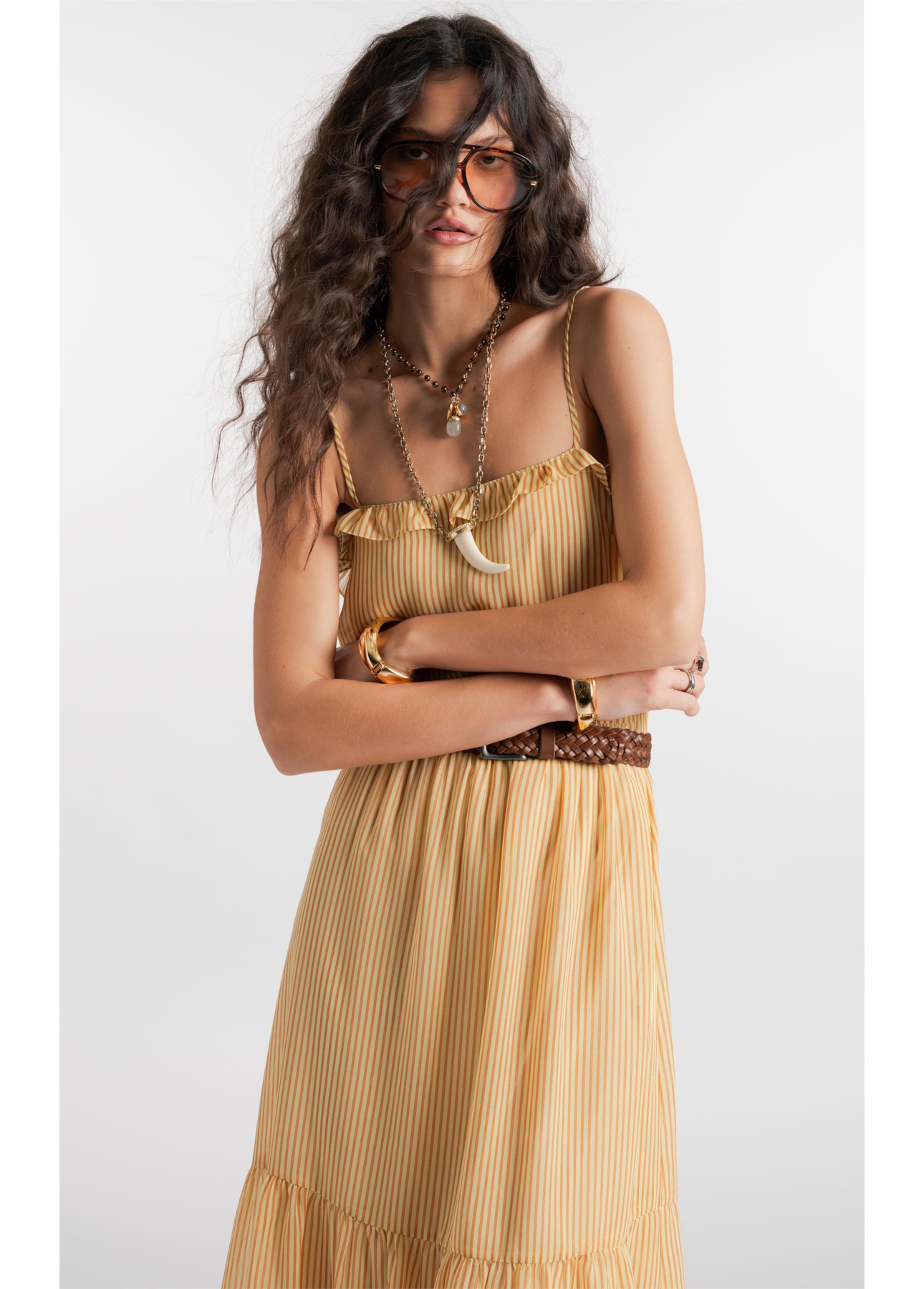 Vestido Georgette Amarelo