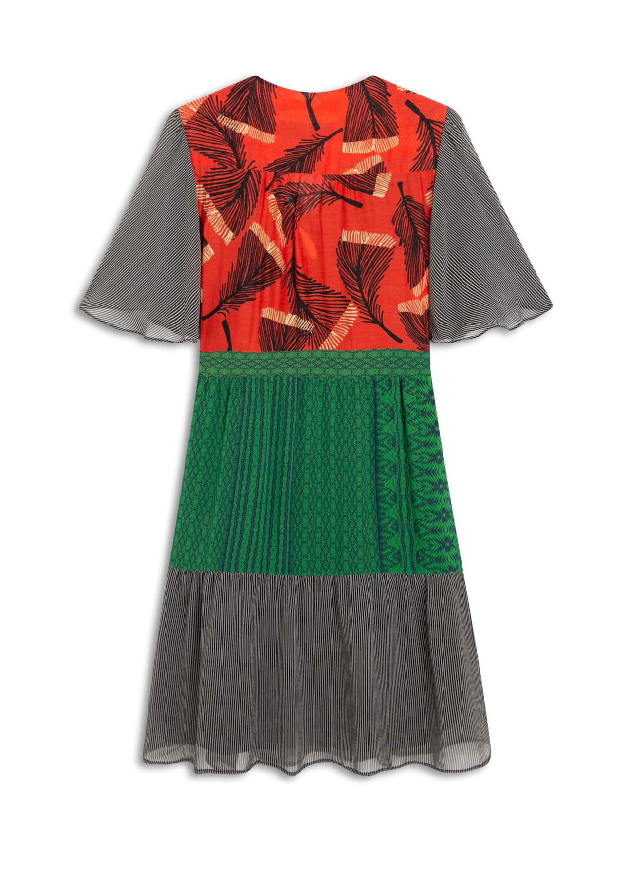 Vestido Georgette Stripes Estampado
