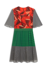 Vestido Georgette Stripes Estampado