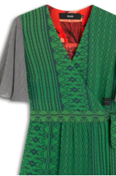 Vestido Georgette Stripes Estampado