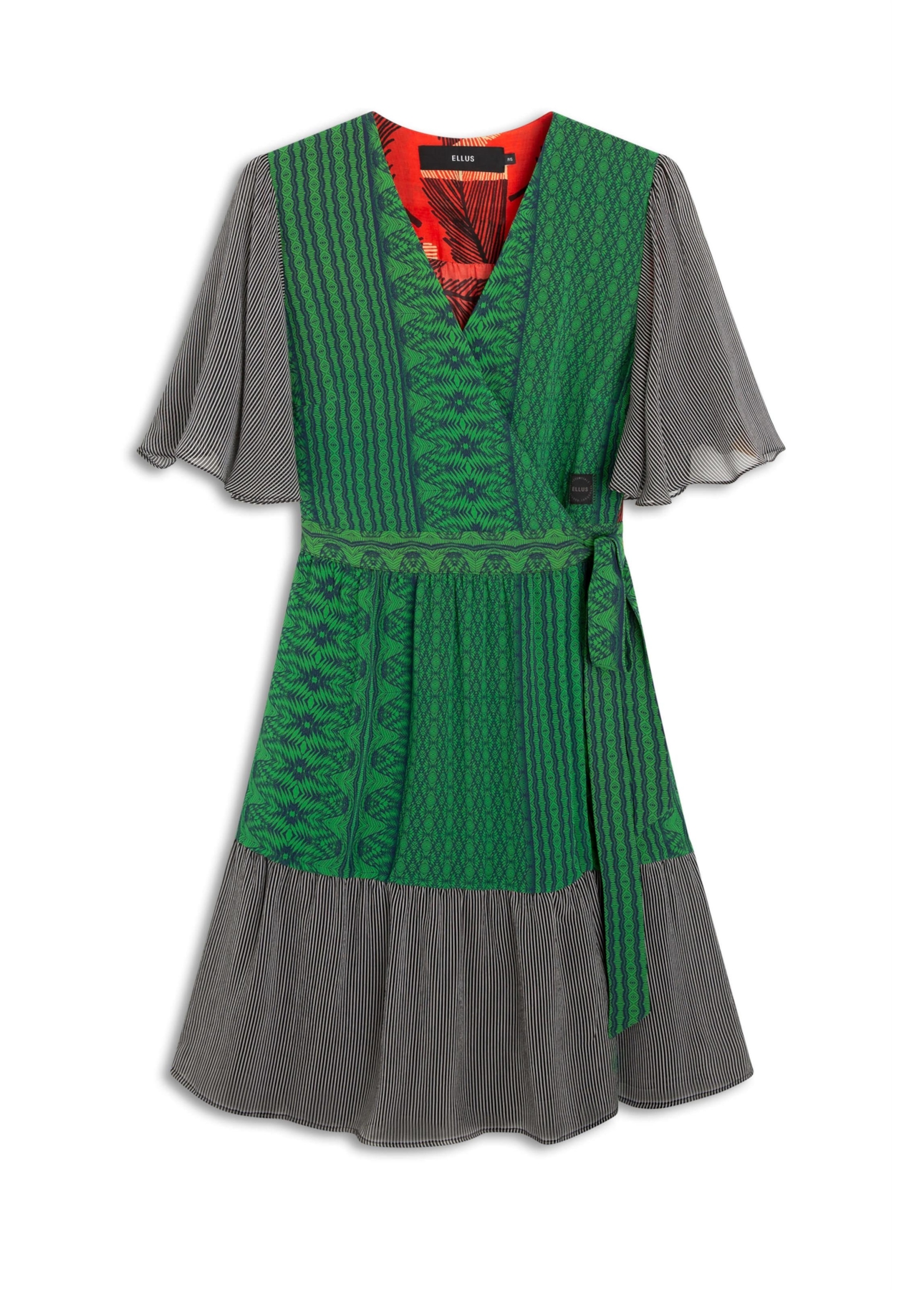Vestido Georgette Stripes Estampado
