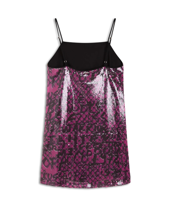 Vestido Grafiti Paete Square Pink