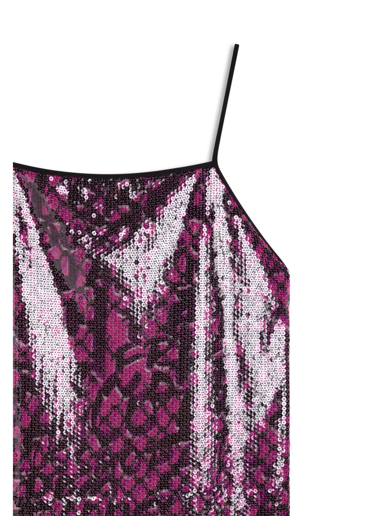 Vestido Grafiti Paete Square Pink