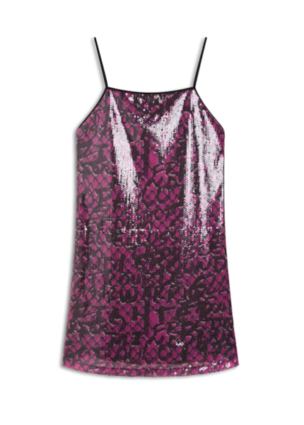 Vestido Grafiti Paete Square Pink
