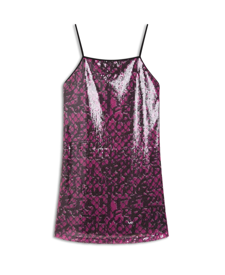 Vestido Grafiti Paete Square Pink