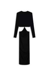 Vestido Heavy Cutout Dress Preto