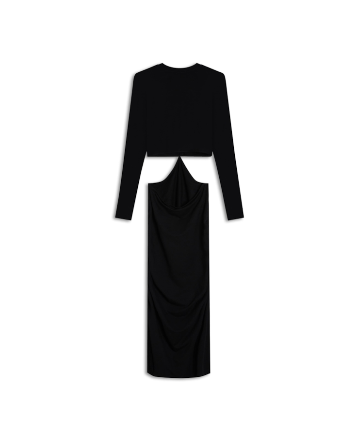 Vestido Heavy Cutout Dress Preto