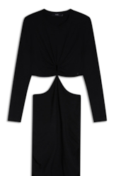 Vestido Heavy Cutout Dress Preto