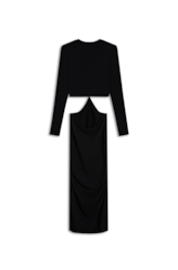 Vestido Heavy Cutout Dress Preto