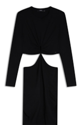 Vestido Heavy Cutout Dress Preto